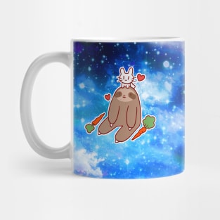 Sloth and Bunny Night Sky Mug